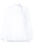 Delpozo - Flared Blouse - Women - Cotton - 40, White, Cotton