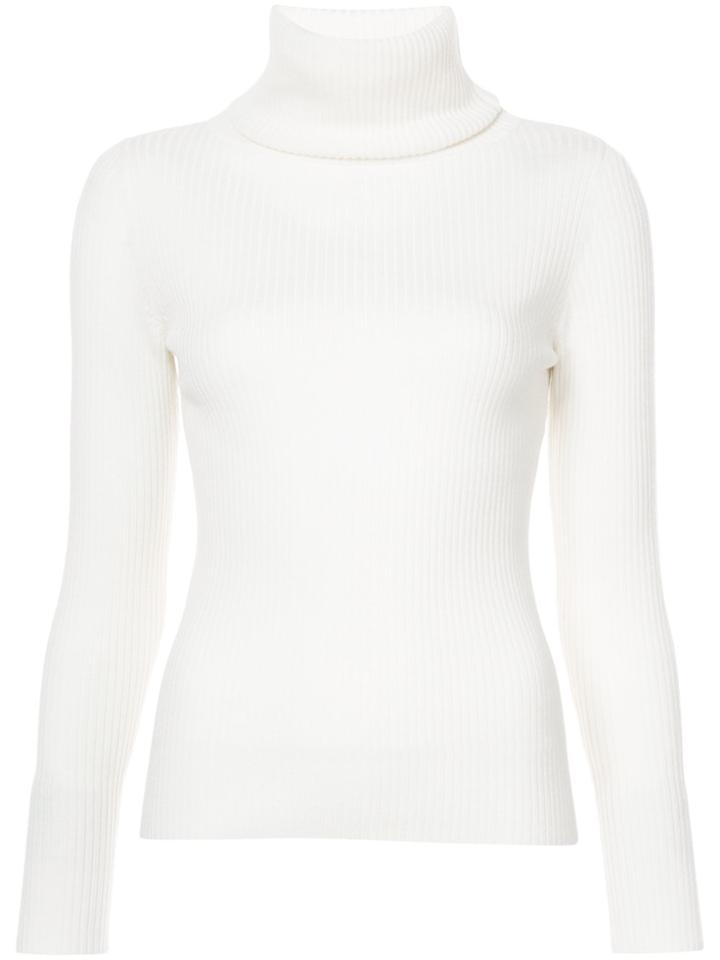 Vanessa Seward Ribbed Roll Neck Jumper - White