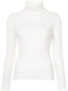 Vanessa Seward Ribbed Roll Neck Jumper - White