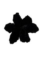 Rochas Velvet Flower Broach - Black
