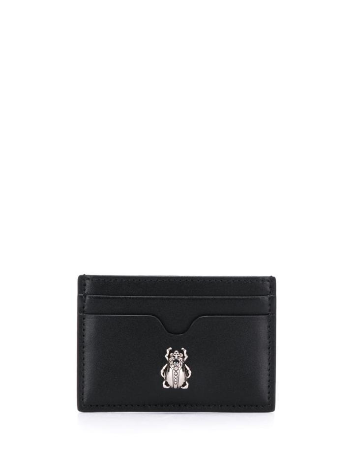 Alexander Mcqueen Beetle Detail Cardholder - Black