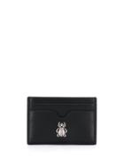 Alexander Mcqueen Beetle Detail Cardholder - Black