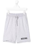 Moschino Kids Teen Logo Drawstring Shorts - Grey