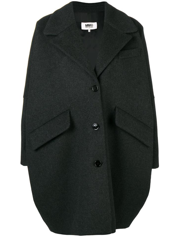 Mm6 Maison Margiela Oversized Cocoon Coat - Grey