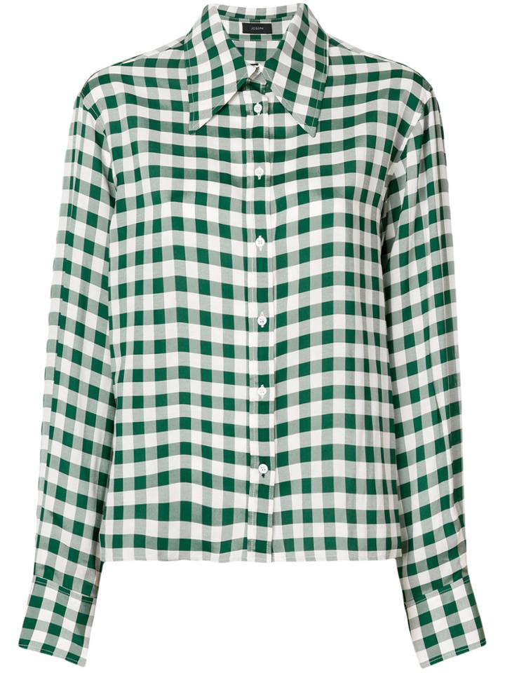 Joseph Check Fitted Shirt - Green