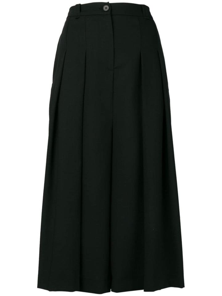 Mcq Alexander Mcqueen Pleated Midi Skirt - Black