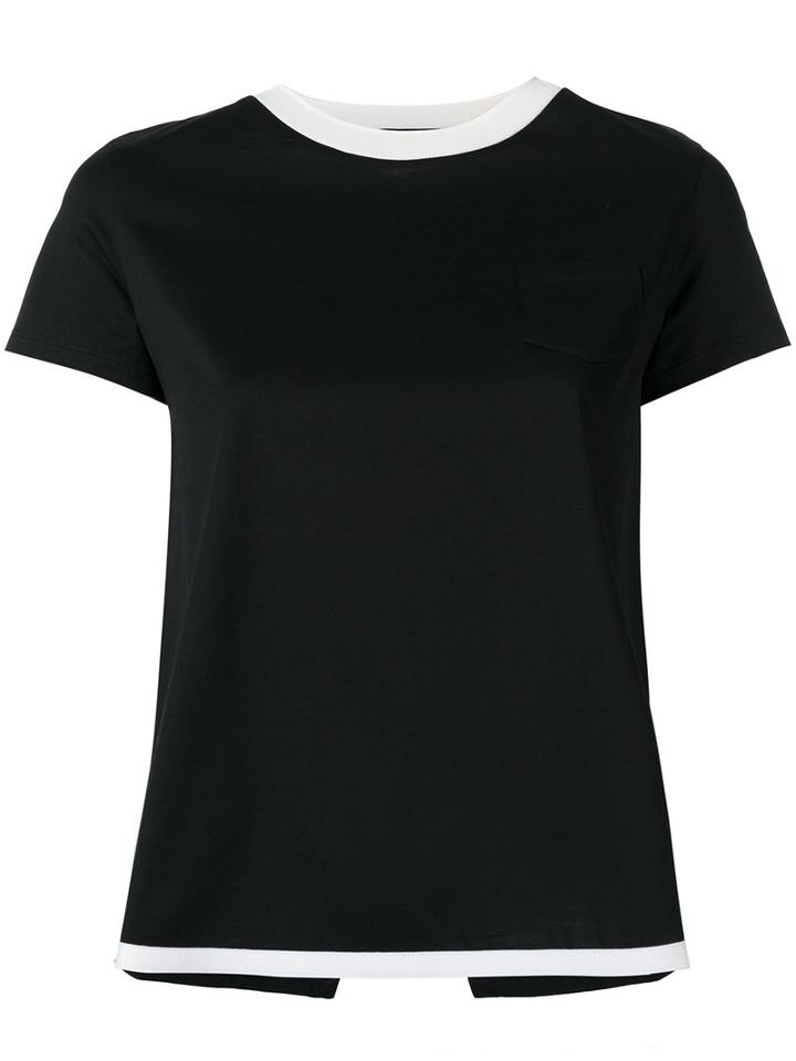 Moncler - Crossover Top - Women - Cotton - Xs, Black, Cotton