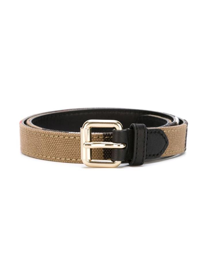 Burberry Kids - House Check Belt - Kids - Cotton - 70 Cm, Brown