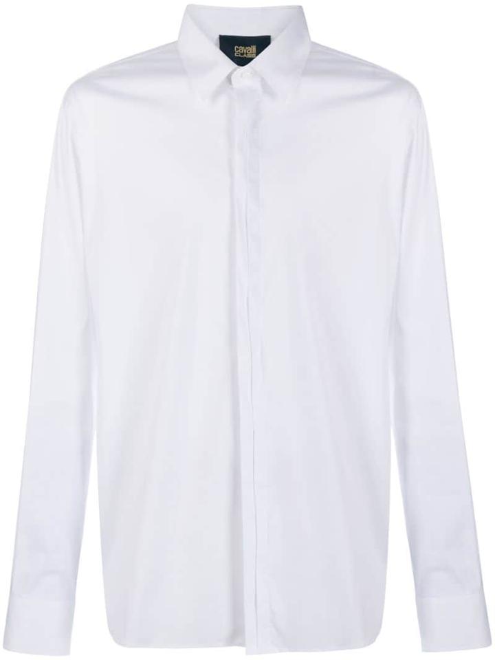 Cavalli Class Classic Collar Shirt - White