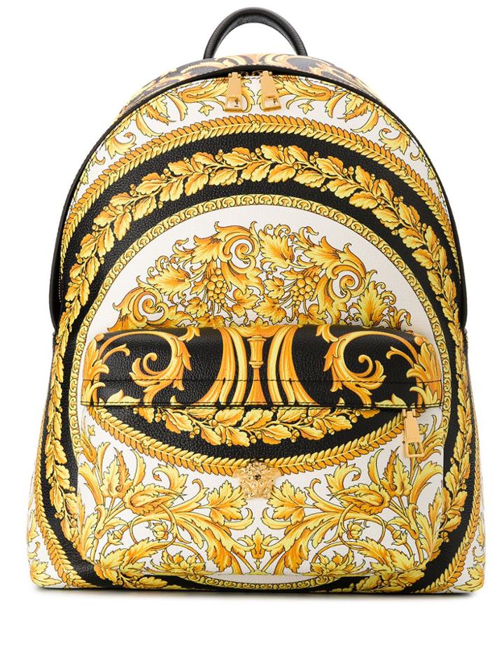 Versace Barocco-print Backpack - Black