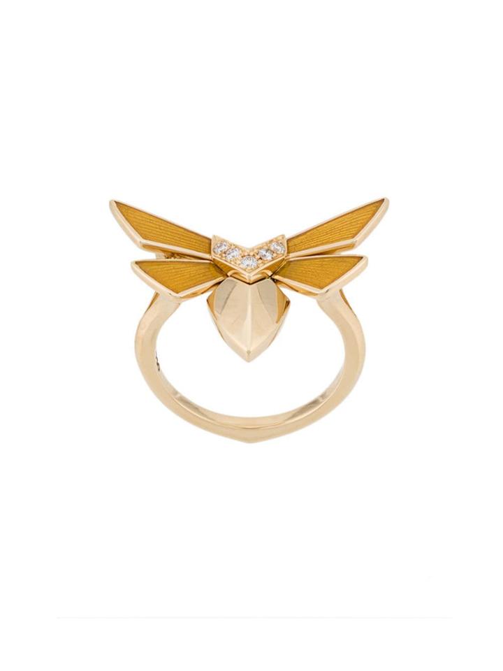 Stephen Webster 18kt Yellow Gold Winged Bug Diamond Ring