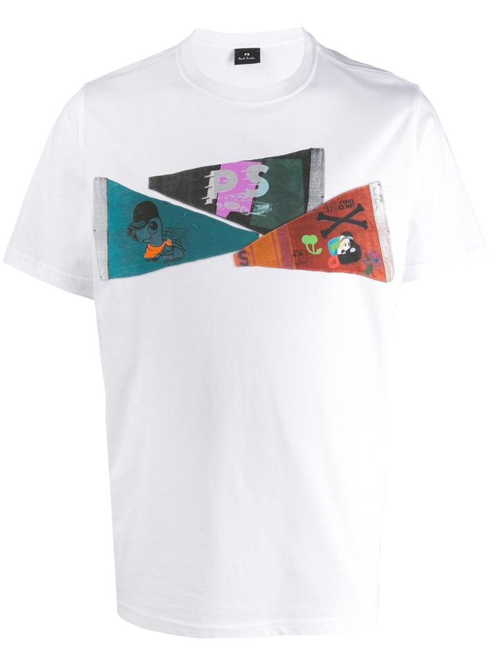 Paul Smith Flag Print T-shirt - White