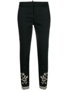 Dsquared2 Floral Embroidered Trousers - Black