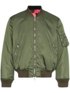 Alexander Mcqueen Green Bomber Jacket