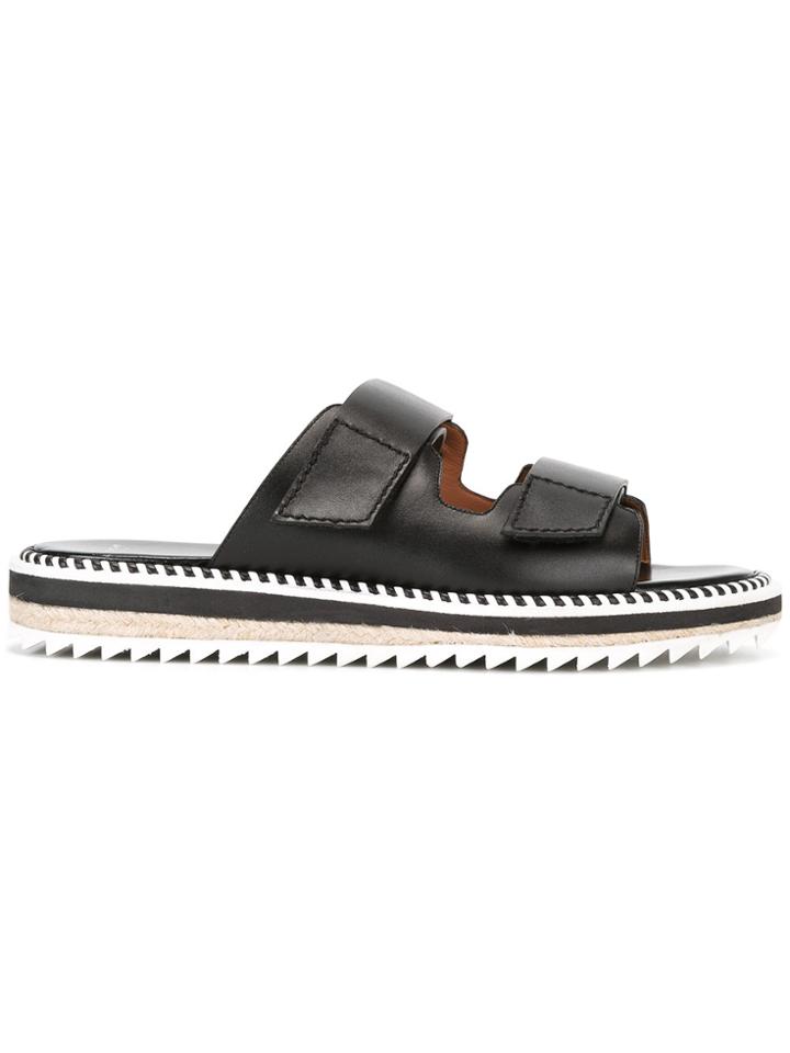 Givenchy Whipstitch Detail Slip-on Sandals - Black