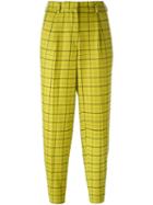 Etro Windowpane Trousers, Women's, Size: 44, Yellow/orange, Spandex/elastane/wool
