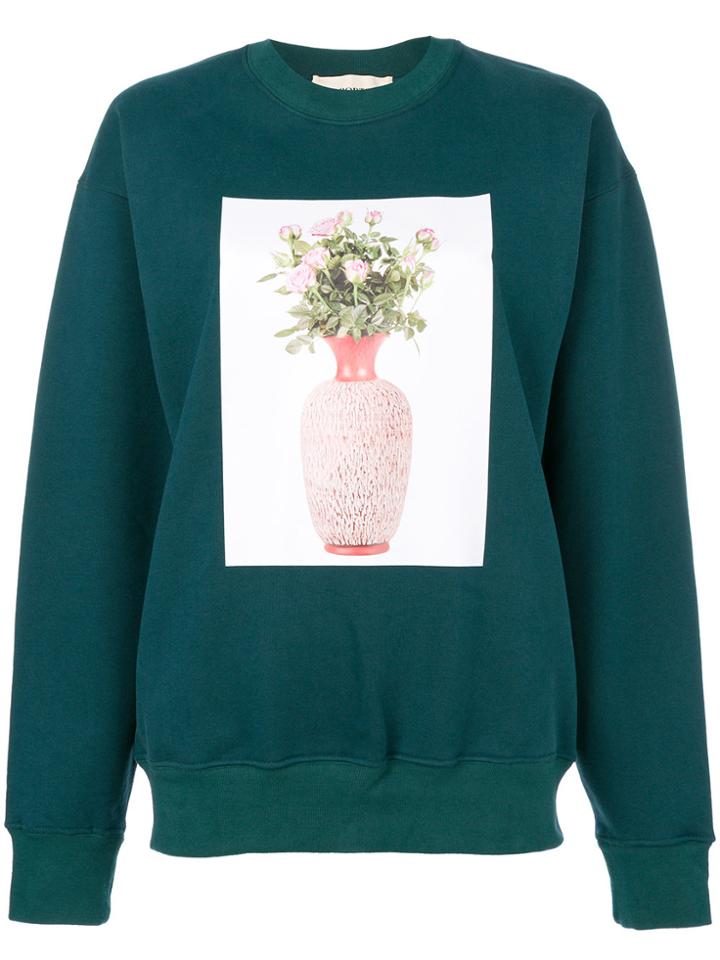 Ports 1961 Digital Print Sweatshirt With Sleeve Slits - Green