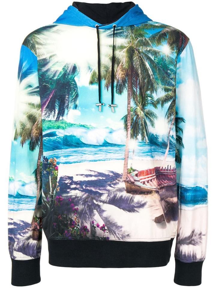 Balmain Tropical Hoodie - Blue