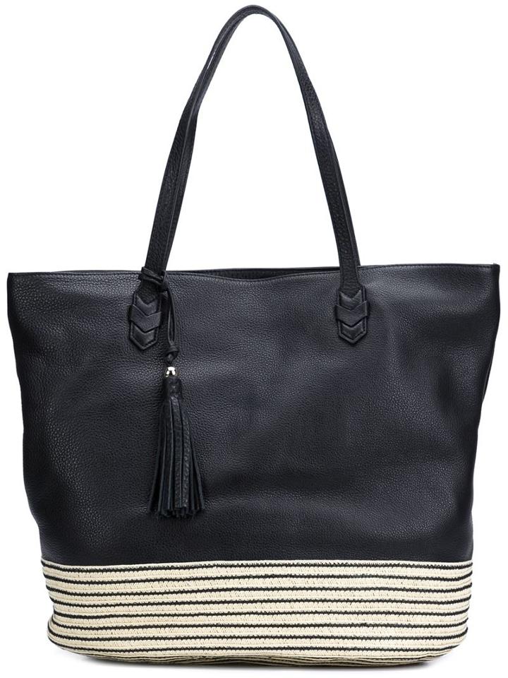 Rebecca Minkoff Contrast Striped Bottom Tote Bag