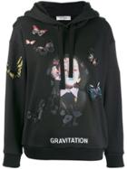 Valentino Embroidered Butterfly Hoodie - Black