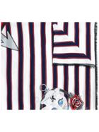 Karl Lagerfeld Striped Print Scarf - White