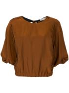 Estnation Crepe Top - Brown