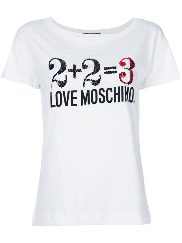 Love Moschino Sum Up T-shirt - White