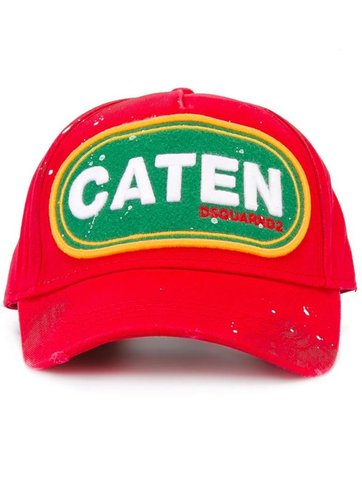 Dsquared2 Caten Cap, Men's, Red, Cotton