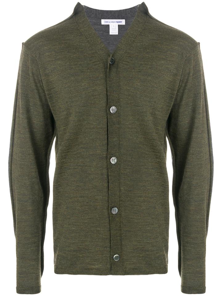 Comme Des Garçons Shirt Two-tone Cardigan - Green