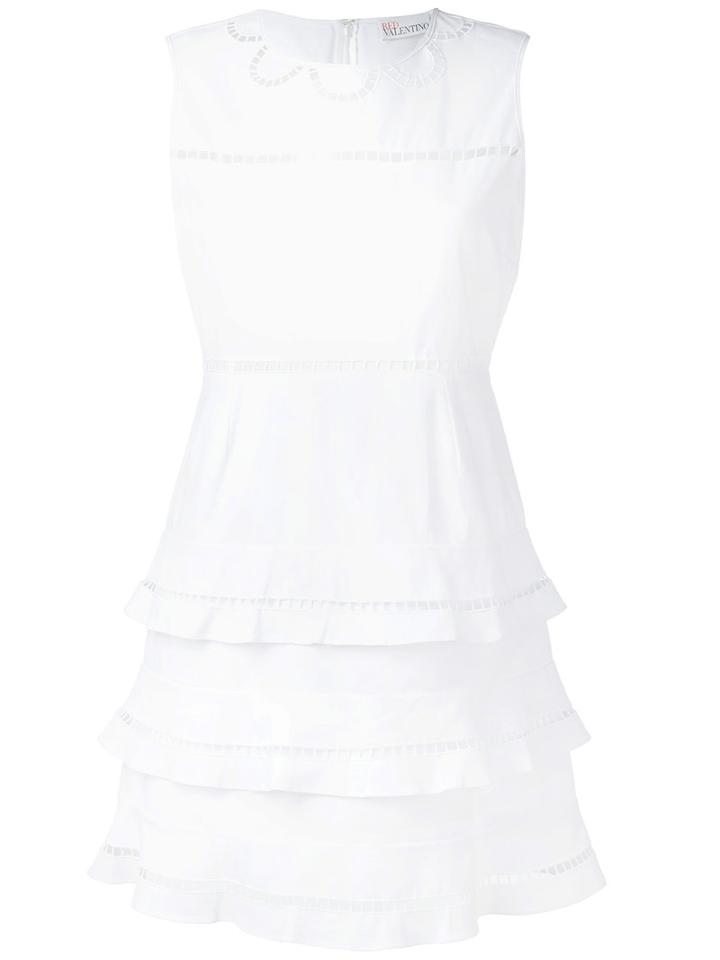 Red Valentino - Open Embroidery Dress - Women - Cotton - 42, White, Cotton