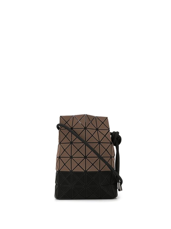 Bao Bao Issey Miyake Geometric Panel Shoulder Bag - Brown