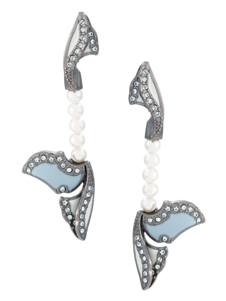 Camila Klein Long Pearl Earrings - Metallic