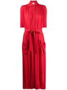 Burberry Short-sleeve Gathered Dress