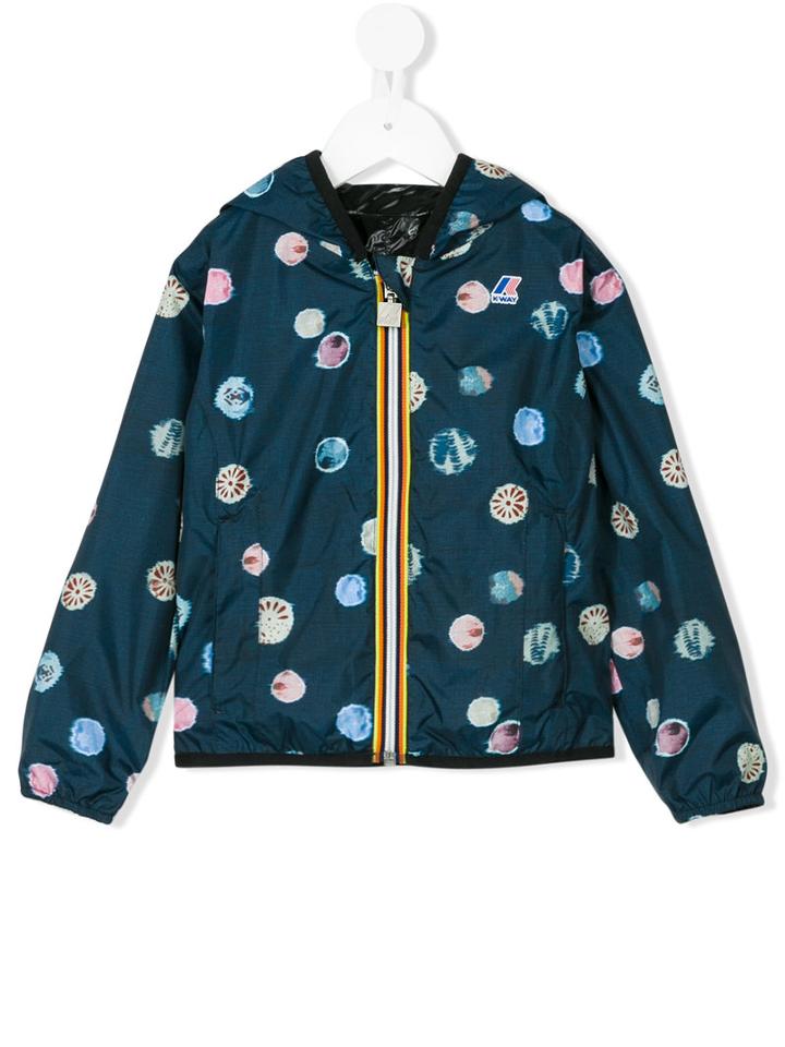 K Way Kids - Printed Bomber Jacket - Kids - Polyamide/polyester - 10 Yrs, Black