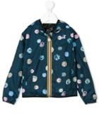 K Way Kids - Printed Bomber Jacket - Kids - Polyamide/polyester - 10 Yrs, Black