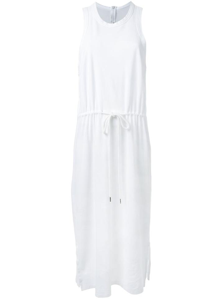 Bassike Drawstring Tank Dress, Women's, Size: 6, White, Organic Cotton