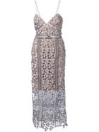 Self-portrait 'arabella' Lace Dress, Women's, Size: 8, Pink/purple, Polyester/spandex/elastane