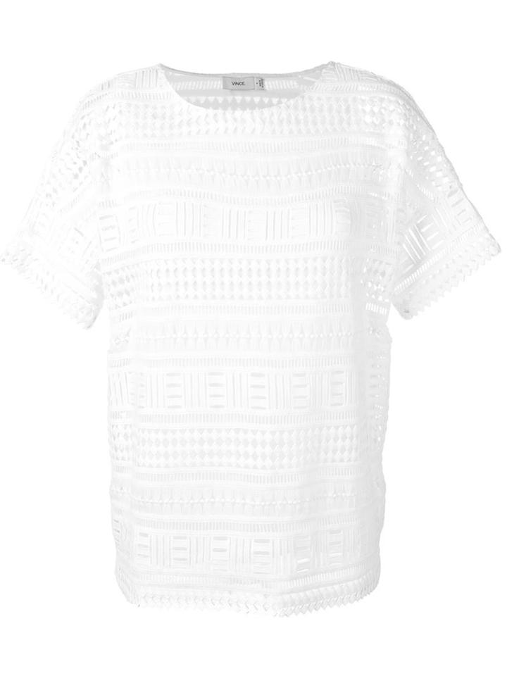 Vince Crochet Top, Women's, Size: Xl, White, Cotton/viscose