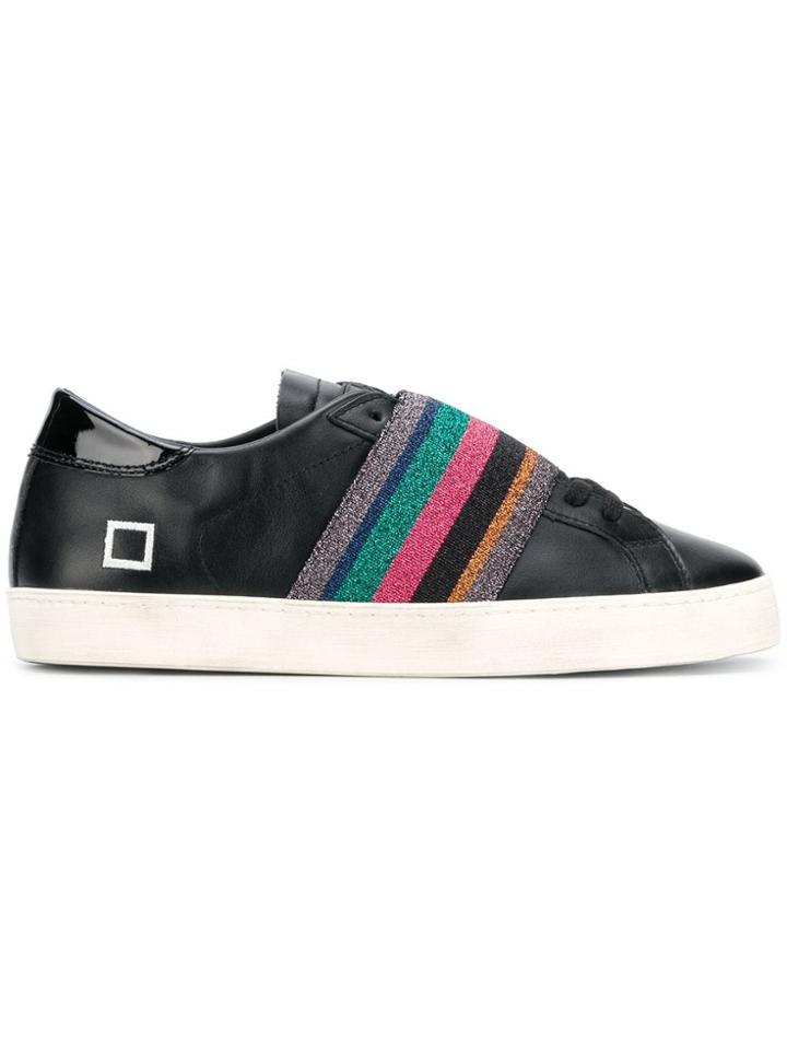 D.a.t.e. Striped Band Sneakers - Black