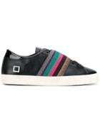 D.a.t.e. Striped Band Sneakers - Black