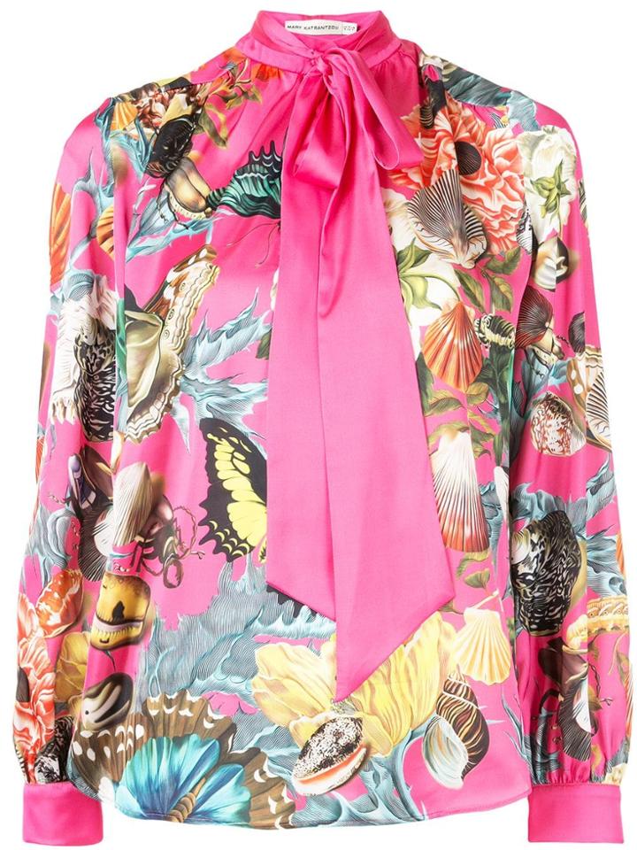Mary Katrantzou Bow Tie Blouse - Pink