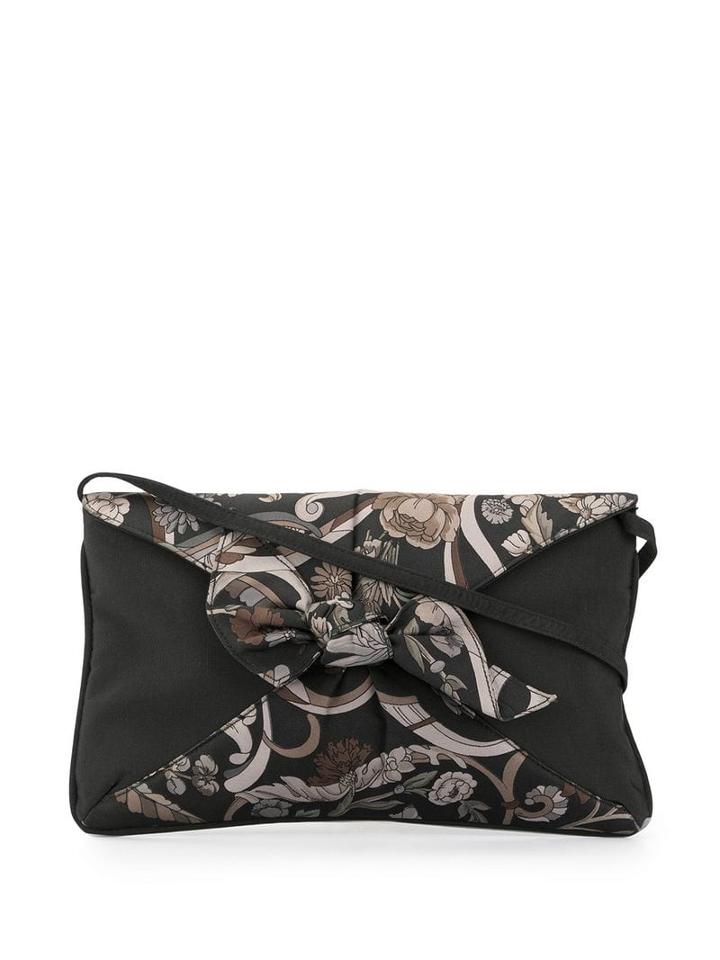 Gucci Pre-owned Floral Print Nylon Clutch - Brown