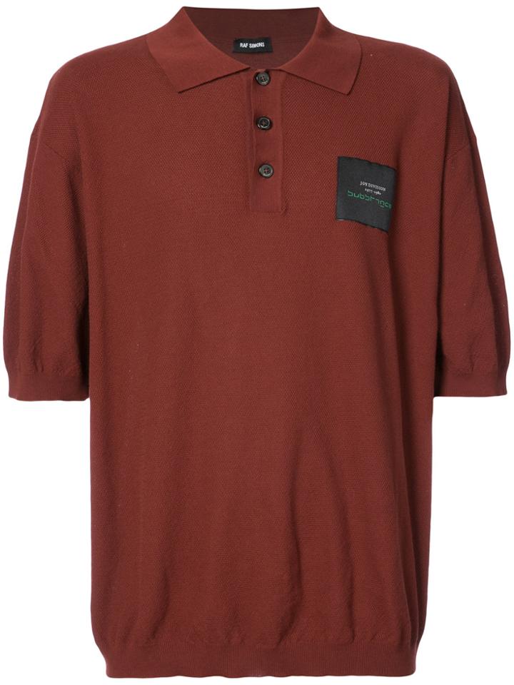 Raf Simons Patch Detail Polo Shirt - Red