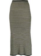 Tommy Hilfiger Tommy X Zendaya Stripped Knitted Skirt - Black