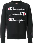 Champion Logo Embroidered Sweatshirt - Black