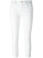 Michael Michael Kors Cropped Skinny Jeans, Women's, Size: 4, White, Cotton/spandex/elastane