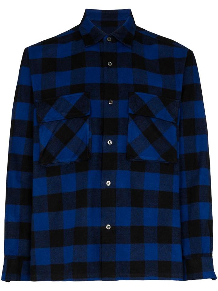 Sophnet. Check Pattern Button-down Shirt - Blue