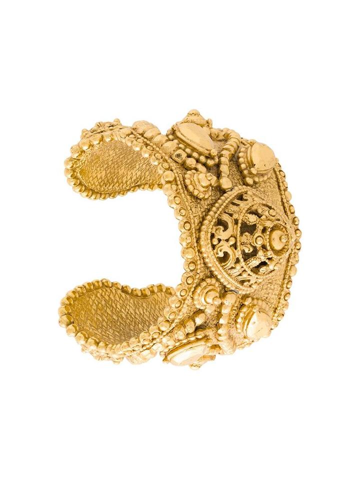 Christian Dior Vintage Textured Cuff, Women's, Metallic