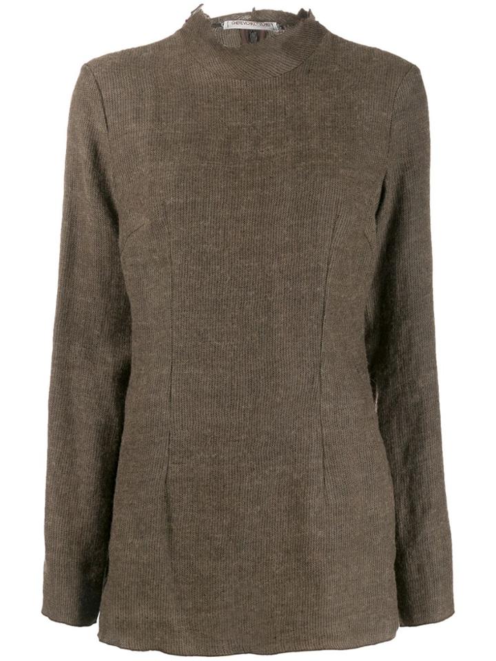 Cherevichkiotvichki Knitted Mock-neck Top - Green