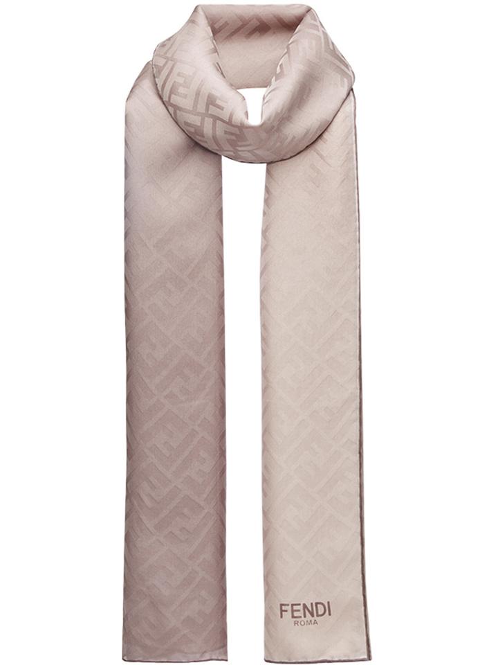 Fendi Two-tone Monogram Scarf - Pink & Purple